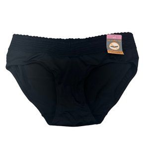 Simply Perfect By Warner's Women's Size 7 Large Panty Lace Hipster Black New